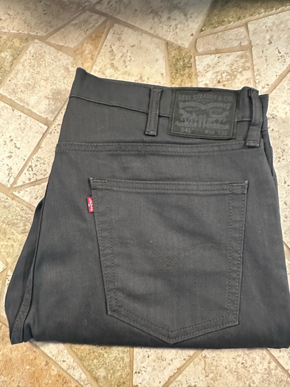 Levi's Men’s Black Slim/Straight Jeans with Red Tab